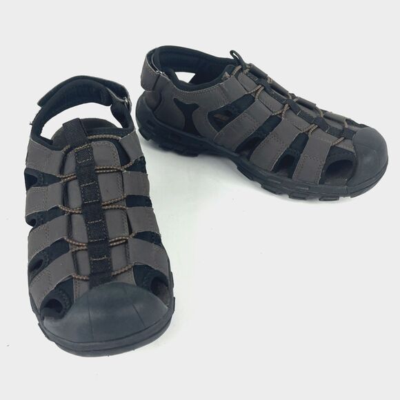 Skechers Relaxed Fit Sandals Mens SZ 8 Brown Closed Toe Hiking Outdoors Durable - Picture 2 of 16